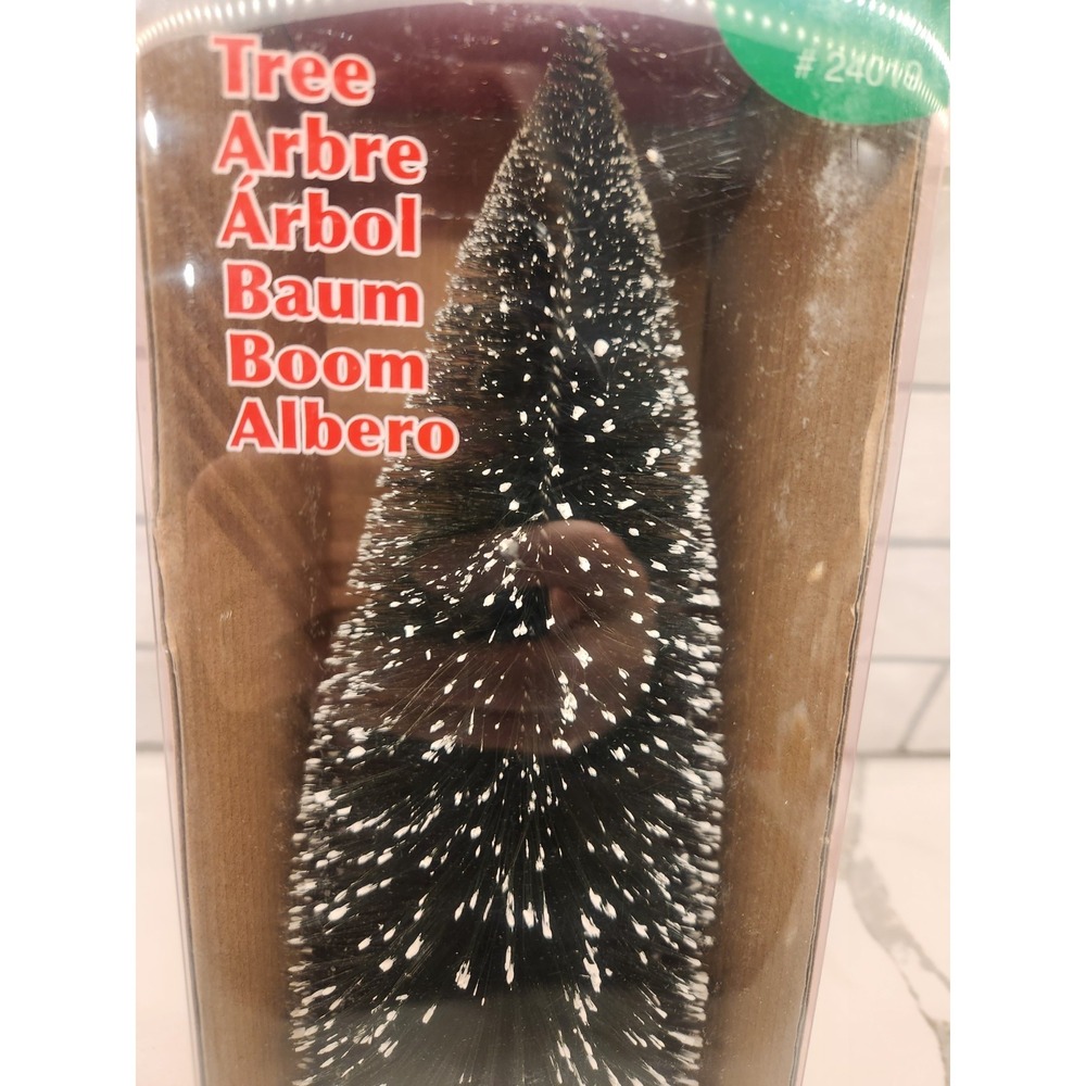 LEMAX Extra Large‎ Bristle Tree Christmas Village Single Snowy 12" Tall #24019